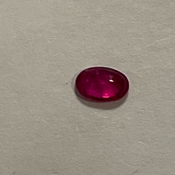Red 1/2 Carat Oval Ruby (Loose) Gemstone - Picture 6 of 9